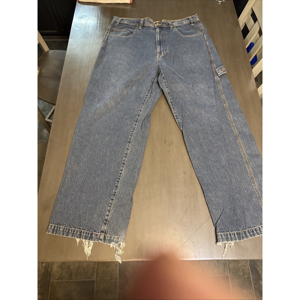 Y2K UP URBAN PIPELINE BLUE DENIM JEANS BAGGY PANTS SZ 38X31 WIDE LEG Y2K